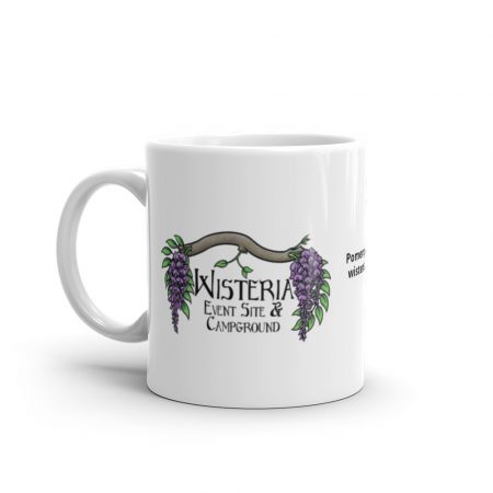 Wisteria White glossy mug