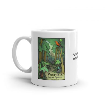 Wisteria Nature Preserve White glossy mug